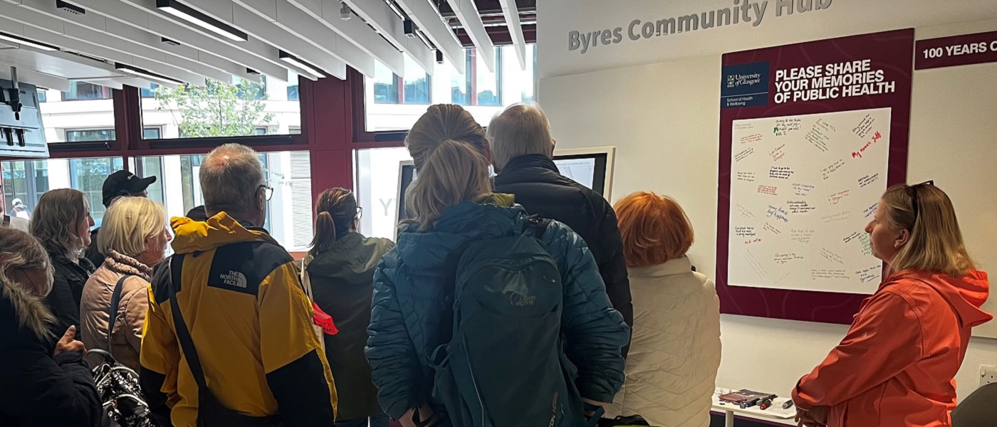 People enjoying a tour of the Clarice Pears building on Doors Open Day 2023