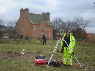 Surveying at Bankton House 