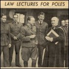 Some of the Polish Forces studying law with Professor Dewar Gibb at Glasgow University, 1941.  (GUAS Ref: IP.  Copyright reserved.) 