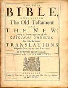 Title-page from The Holy Bible, containing the Old Testament and the New  (Sp Coll T.C.L. q86), owned by William Leechman Links to more information about this book