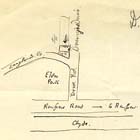Sketch of a map of the area surrounding D. Hamilton's residence at 18 Barrington Drive. Response to Professor Gregory's request for personal accounts of the Glasgow earthquake, which occurred December 14 1910 (MS Gen 535/39). Links to more information on this book.
