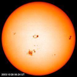 Sunspots. Image courtesy of the SOHO/MDI consortium. SOHO is a project of international co-operation between ESA and NASA.