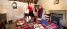 Professor Pauline Mackay and Dr Cleo O'Callaghan Yeoman at the Burns Cottage, Alloway. Credit Martin Shields