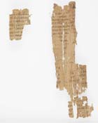 Fragment of papyrus excavated from Oxyrhynchus. St John's Gospel xv, xvi. (Ms Gen 1026/13) - Links to web exhibition on these objects
