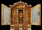 Miniature baroque amber cabinet of King Stanisław August Poniatowski (the last king of Poland). Made in Gdańsk after 1771. Donated by Lady Barbara Carmont of Edinburgh to the Malbork Castle Museum collections in 1979. © Malbork Castle Museum.

