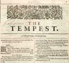 Annotated copy of The Tempest from a First Folio edition of Shakespeare's collected plays, 1623. (Sp Coll BD8-b.1) Links to book of the month article.