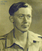 Photograph of Edwin Morgan, labelled 1945, Haifa. During the second world war he served in the Royal Army Medical Corps. (MS Morgan 917/6, page 860)