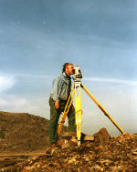 Total station positioning during the Riu Mannu survey (1994)