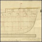 Inboard profile plan of HMS Medusa, dated 1800.  Scale is 1:48.  (Image courtesy of the National Maritime Musuem, Plan Ref: ZAZ2966, Image Ref: J5892.  Copyright reserved.) 