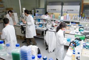 Students working in Mres Laboratory