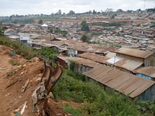Kibera slum in Nairobi, Kenya