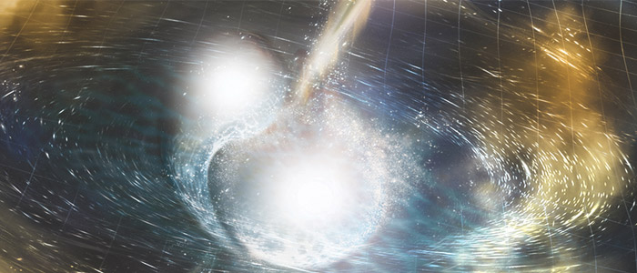 Artist’s illustration of two merging neutron stars: Credit: NSF/LIGO/Sonoma State University/A. Simonnet