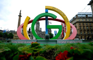 Big G installation Commonwealth Games