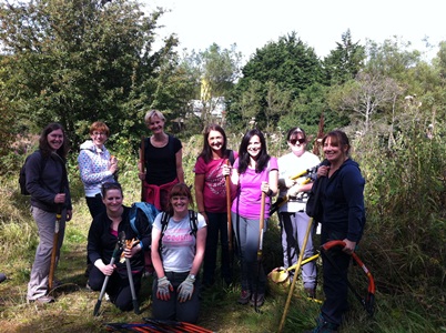 Volunteering group shot at Jenny's Well, Paisley Aug 2014
