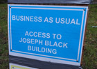 Business as usual sign 140 section image