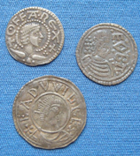 Three silver Anglo-Saxon coins