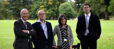 (L-R) David Clark, Christopher Isles, Fiona Graham, Andrew Carnon members of the imminence of death in Scottish hospital inpatients study team