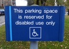Image of a disabled parking sign