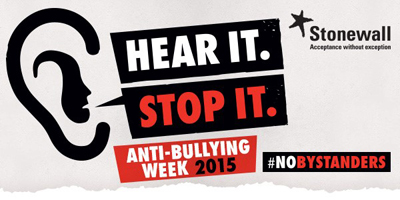Image of a Stonewall anti-bullying campaign poster