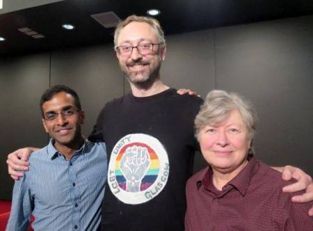 Arvind Narrain, Matthew Waites and Nancy Nicol, at LGBTI Human Rights Activism and Film, CCA, Glasgow, 15 November 2015