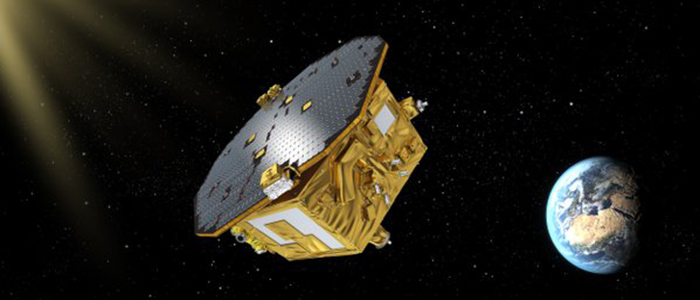 Artists impression of the Lisa pathfinder in space
