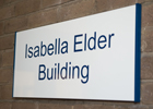 Image of the Isabella Elder Building sign
