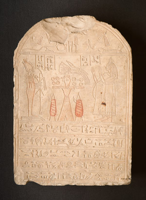 Egyptian 6th Century BC. Funeral Stele of Tadihor, Limestone.