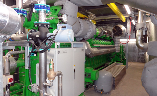 Image of the University of Glasgow Combined Heat and Power engine