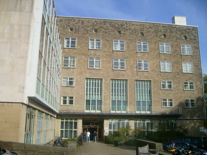 Front view of the James Watt South Building