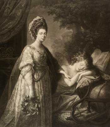 Portrait of Queen Charlotte by Thomas Burke, 1772. 