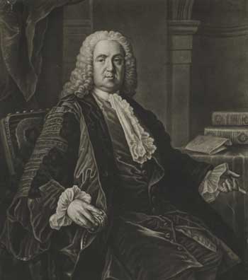 Richard Houston's portrait of Dr Richard Mead, 1757. 