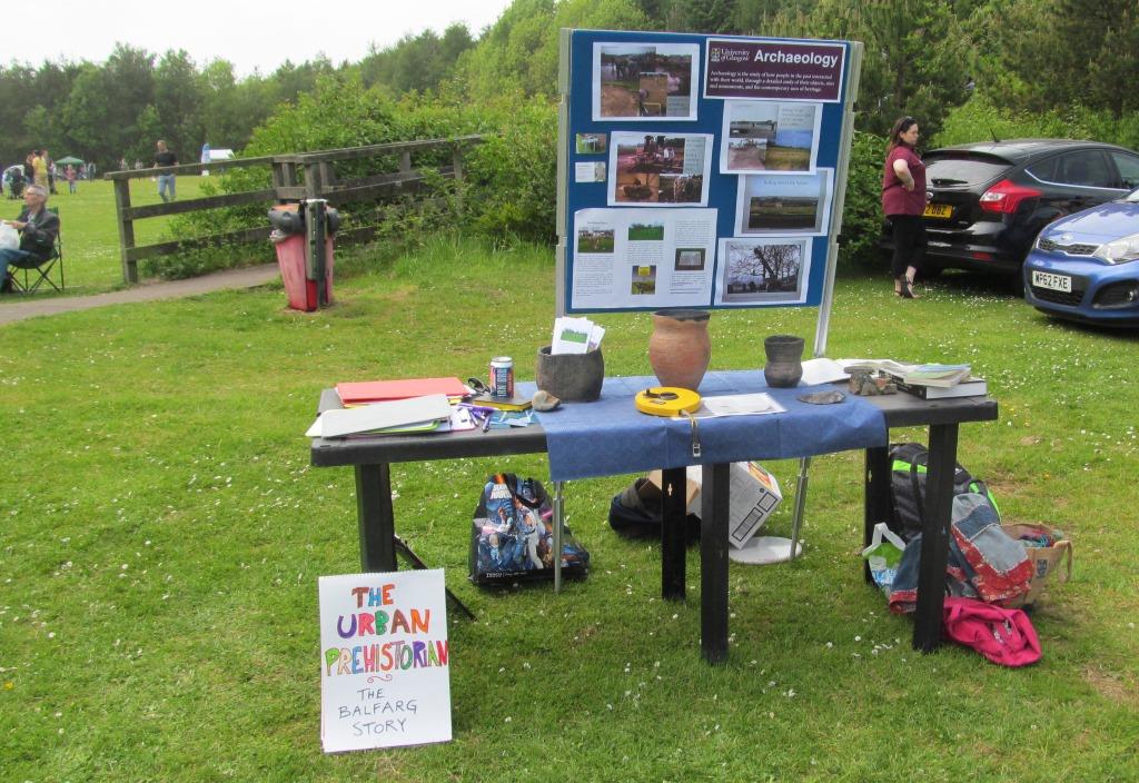 my Urban Prehistory pop-up stall at the North Glenrothes Community Council Fun Day, June 2016