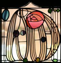 Stained glass image for the GLASS research sections's page.