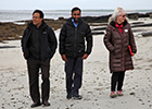 Members of the End of Life Studies Group on a beach in Orkney