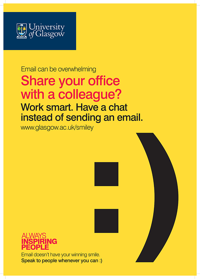 Email Campaign poster with the words - Share your office with a colleague
