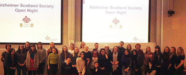 Image of students at the Dementia Society open event