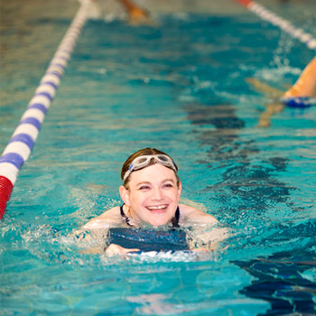 Charlotte McCarroll in swimming pool