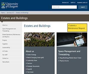 Scereen grab of the Estates and Buildings home page