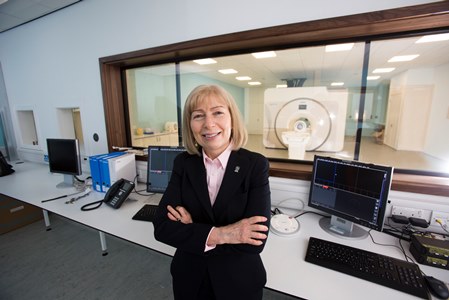 Professor Dame Anna Dominiczak at the Imaging Centre of Excellence (ICE)