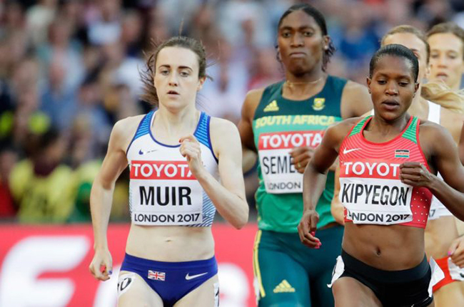 Image of Laura Muir competing in the 1500 metres, courtesy Scottish Athletics