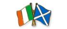 Flags of the Republic of Ireland and Scotland