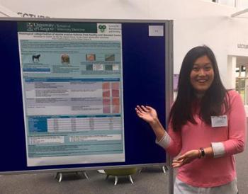 Image of Su Wei Tay presenting her poster at the AVTRW Conference in September 2017.