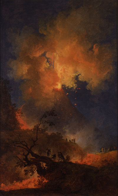 Pierre-Jacques Volaire, Vesuvius Erupting at Night, 1767. Oil on canvas. Compton Verney Art Gallery & Park, Warwickshire, U.K. Photo: Courtesy of Compton Verney Art Gallery & Park.