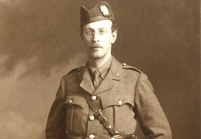 Letters from a Prisoner of War 1918 Project goes live. Professor Archibald Bowman in his First World War Uniform  