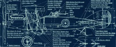 Blueprint of the Bristol Fighter 2 aircraft