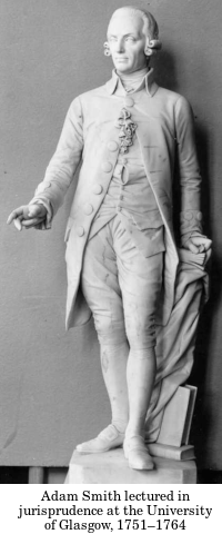 Adam Smith Statue with caption