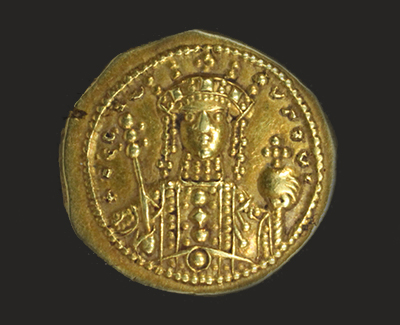 Theodora, tetarteron nomisma, 1055 – 1056, gold, Constantinople, GLAHM:36488, Hunter