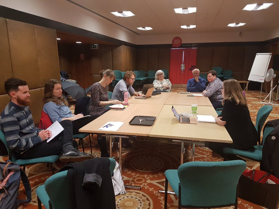 Defining historical research questions at the first archival workshop: Mitchell Library, Glasgow, June 3rd. 