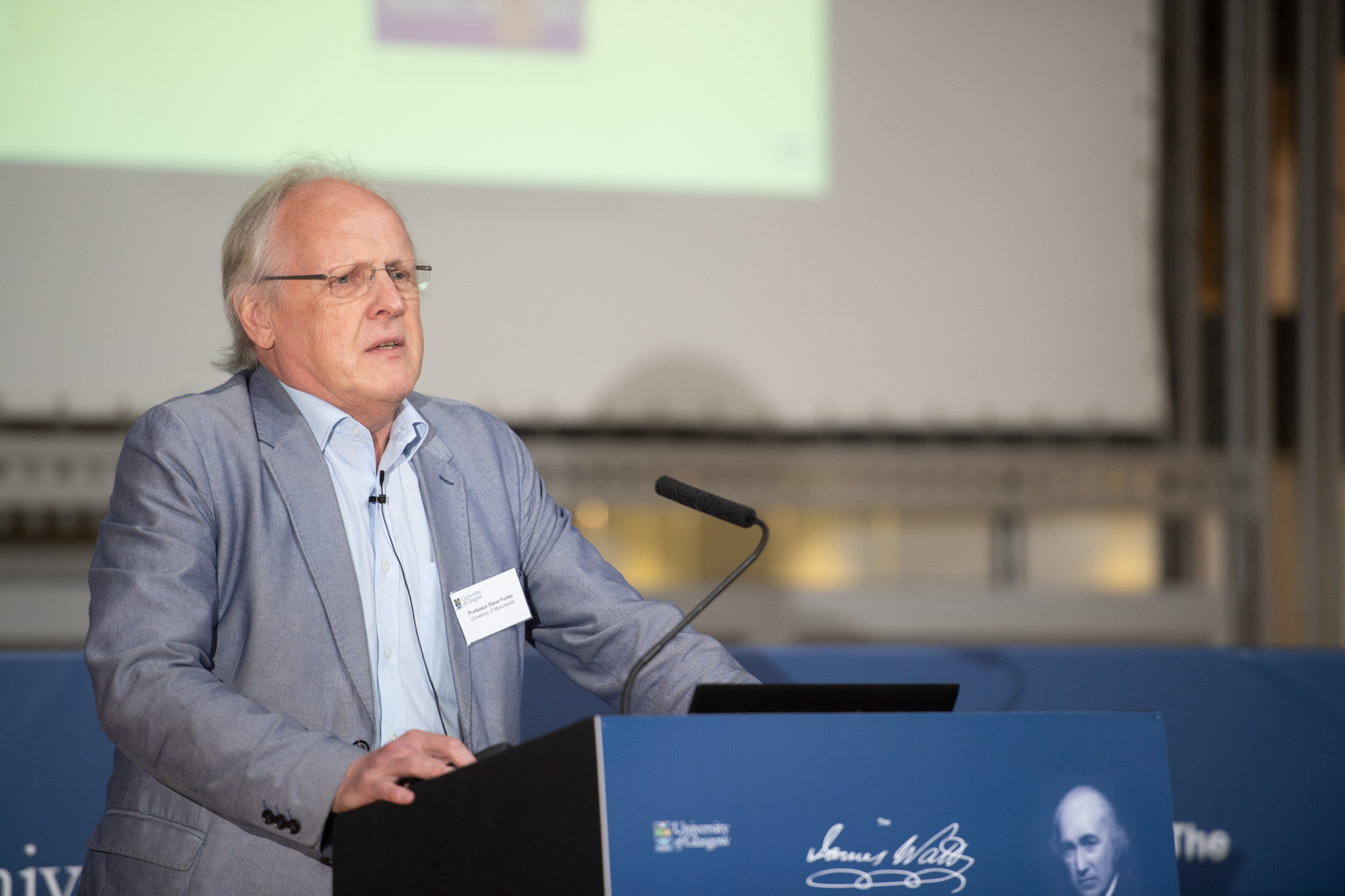 Professor Steve Furber at the James Watt Symposium. 