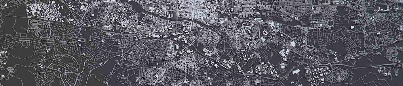 graphic map of the city of Glasgow